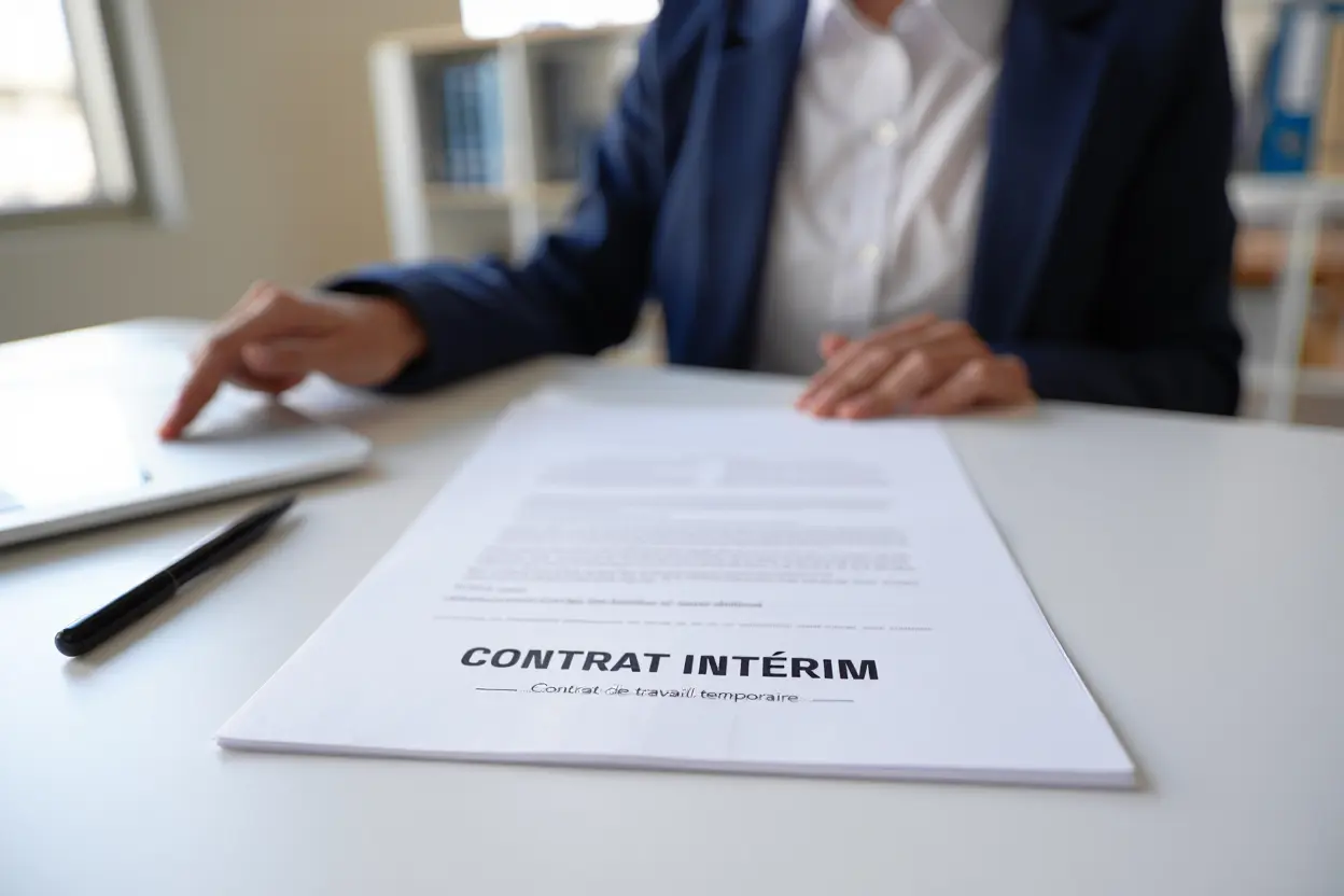 Signature d'un contrat de travail intérimaire entre trois parties