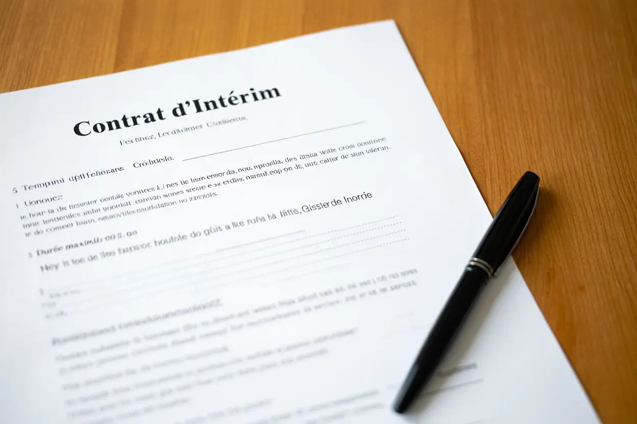 Calendrier marquant les 18 mois de contrat d'intérim