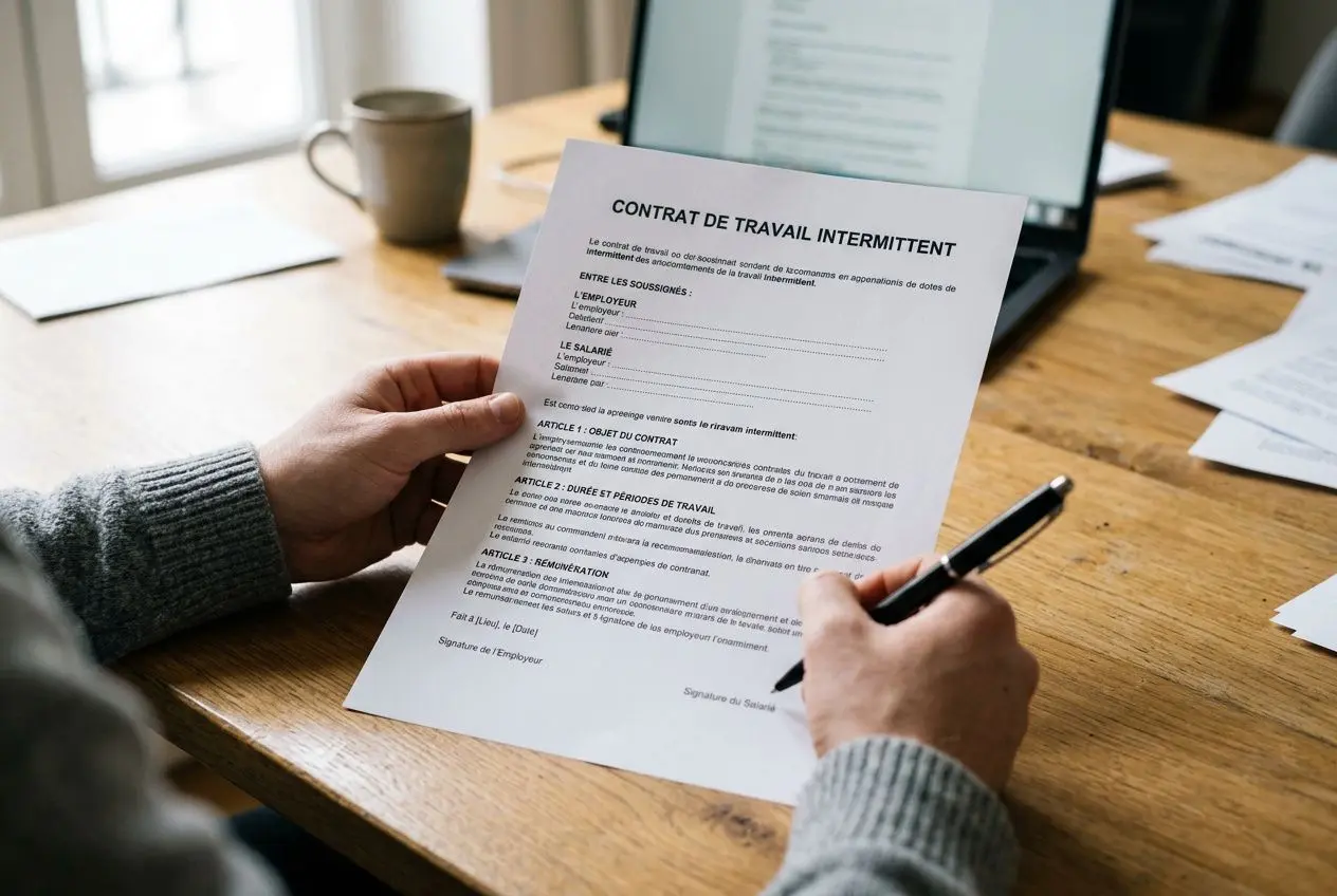 Représentation d'un planning de travail intermittent