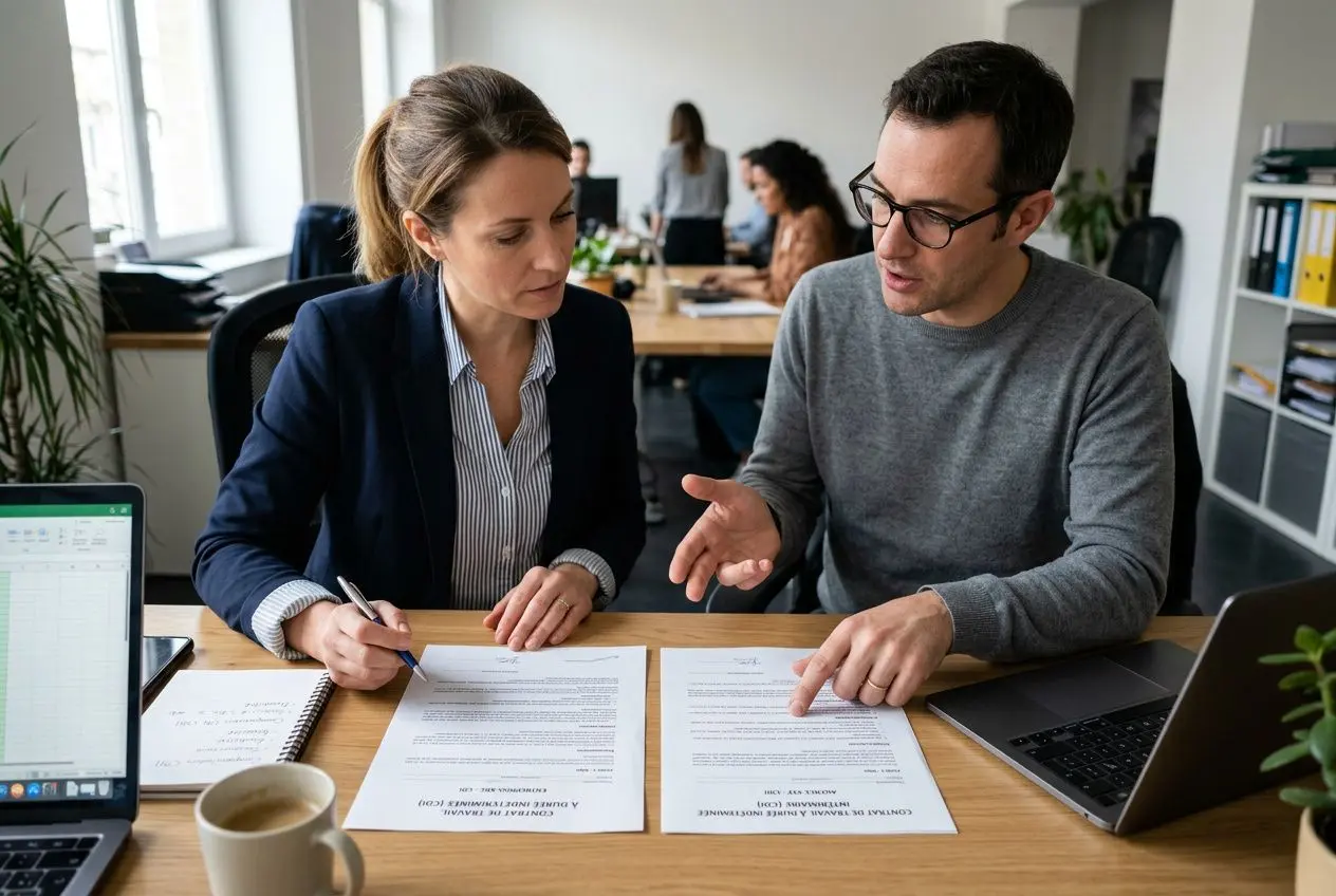 tableau-comparatif-presentant-differences-entre-cdi CDii avantages et inconvénients : tout savoir sur ce contrat cdi