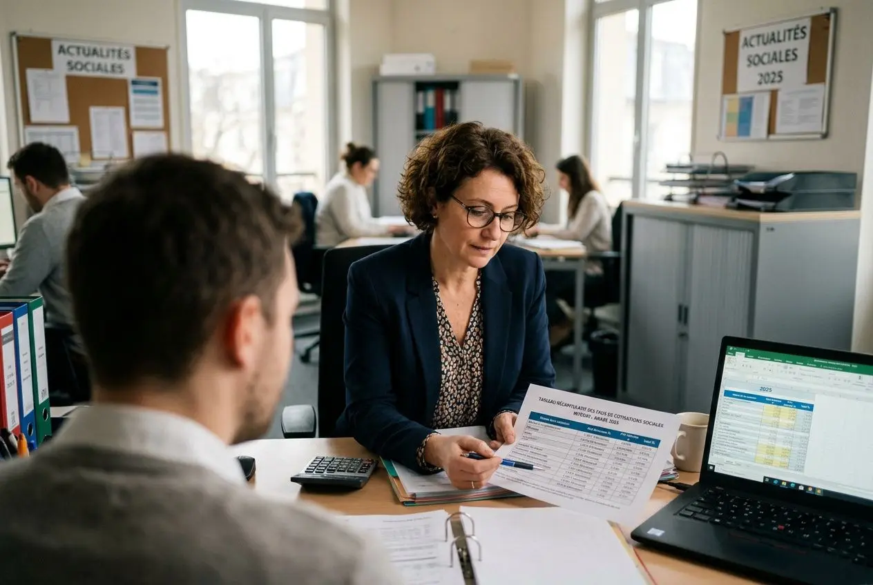 tableau-des-taux-de-cotisations-sociales-pour-travailleurs Cotisations sociales en intérim : guide complet pour le salarié