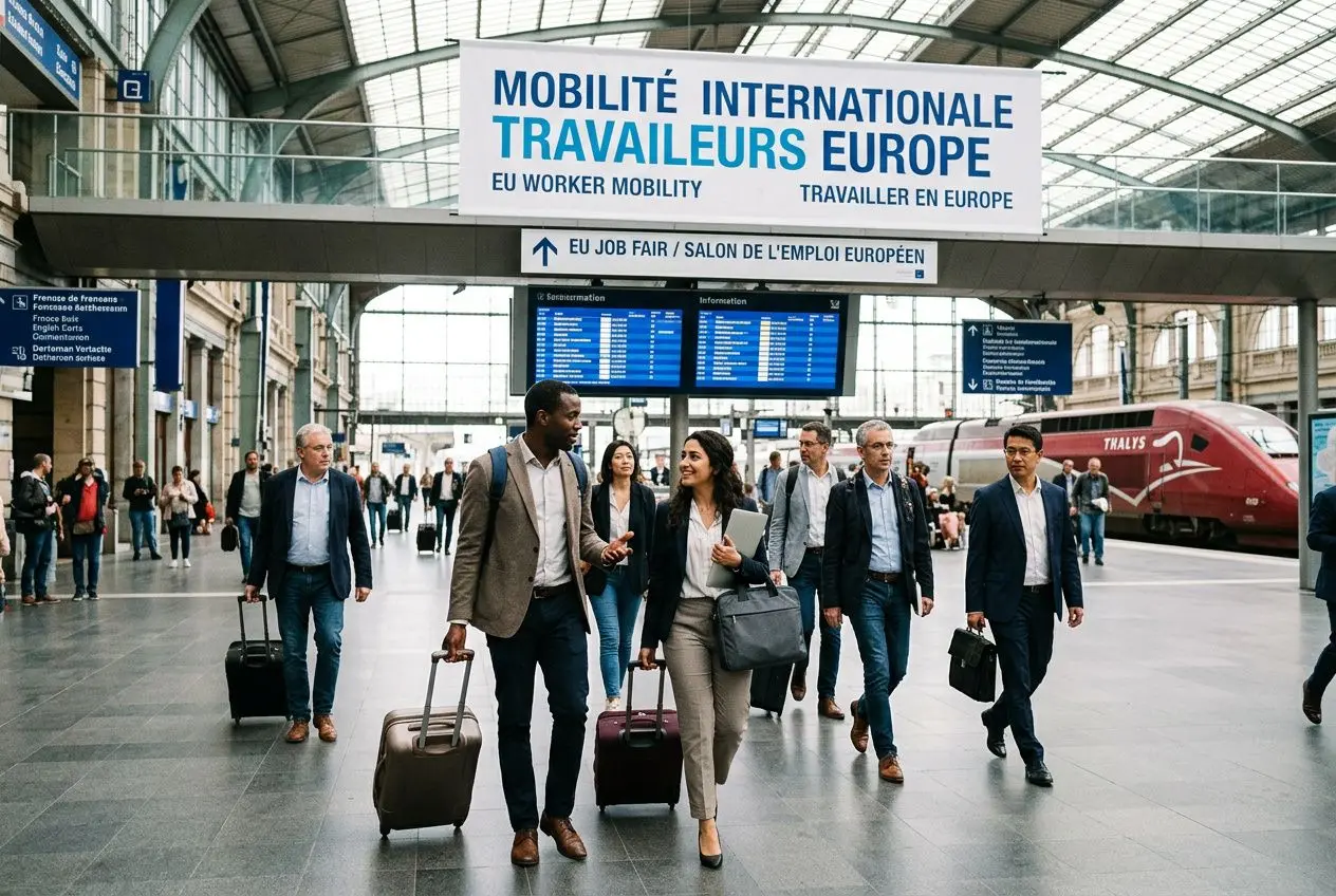 Travailleurs détachés sur un chantier de construction