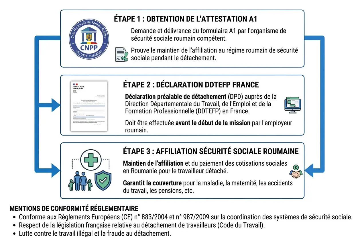 schema-illustrant-etapes-dobtention-dattestation-a1 Agence intérim roumaine france : recrutez vos intérimaires