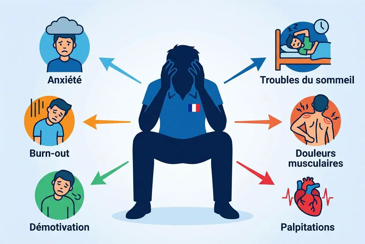 personne-centrale-detresse-entouree-dicones-montrant-anxiete Manque de personnel et surcharge de travail : causes et solutions