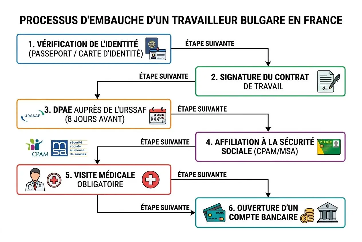 processus-dembauche-dun-travailleur-bulgare-france-etapes Travailler en France avec un passeport bulgare : guide complet