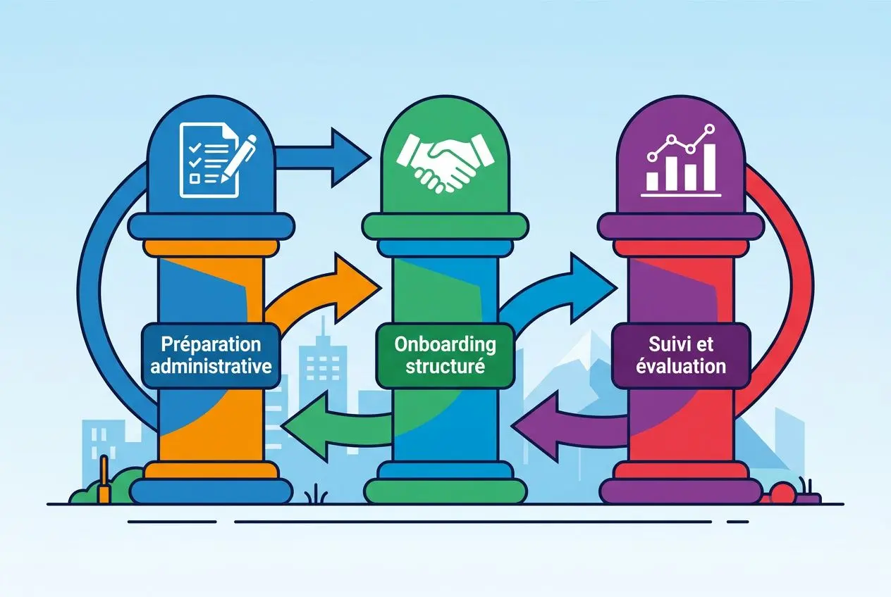 trois-colonnes-illustrant-processus-demploi-preparation Comment recruter des travailleurs temporaires efficacement