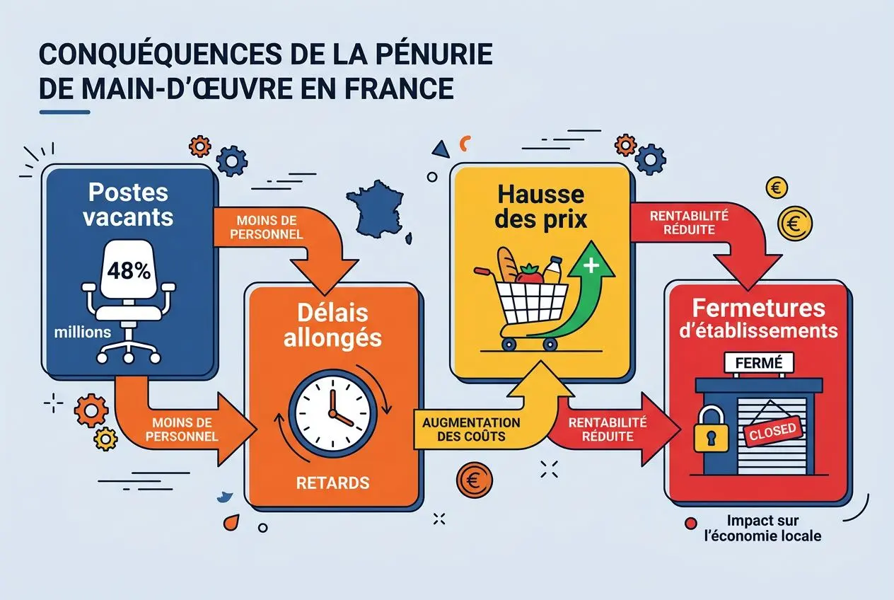 penurie-main-duvre-france-illustration-montrant-postes Pénurie de main-d'œuvre en France : métiers en tension et solutions