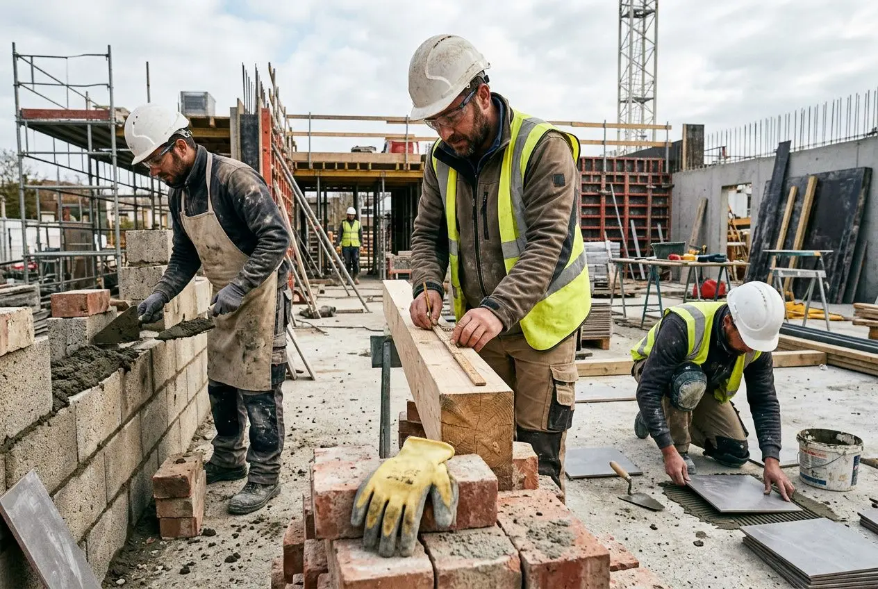 travailleurs-btp-chantier-brique-bois-facade-chef-projet Intérim BTP : trouvez votre mission en bâtiment et emploi qualifié