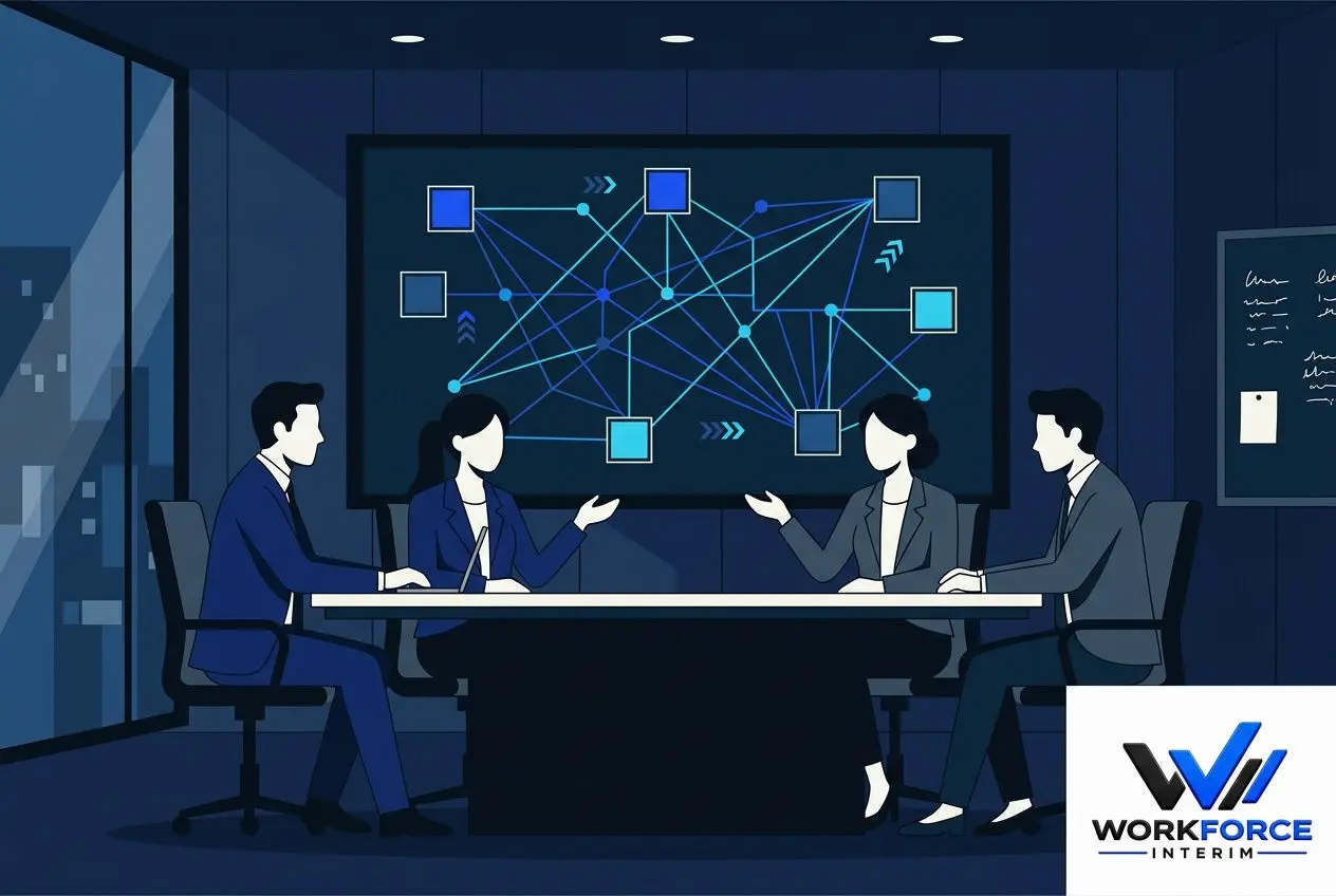 quatre-professionnels-reunion-autour-dune-table-discutant Gestion d'équipe management : guide, conseils et formation